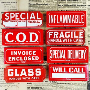 Etiquetas adhesivas vintage para correo