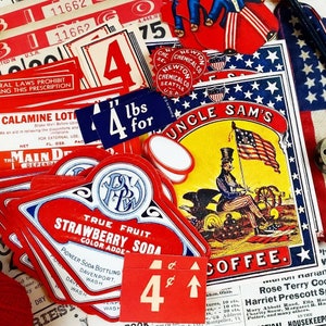 Vintage Uncle Sam Ephemera Set (15 Teiliges Sortiment)