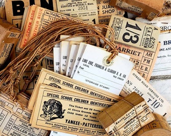Surtido de papeles neutros vintage