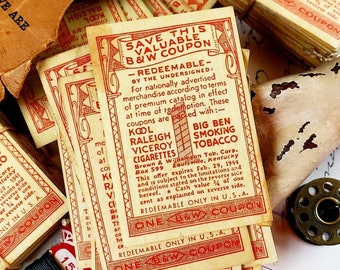 Rare Vintage 1942 B & W Coupons