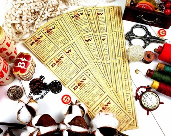Vintage B & W Coupon Strips