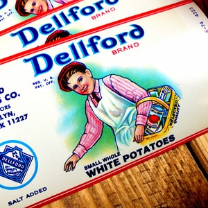 Vintage Dellford Potatoes Labels