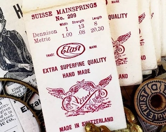Vintage Elast Mainsprings Envelopes (Empty Envelopes)