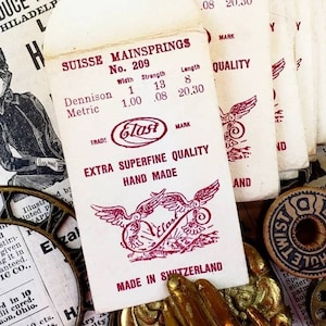 Envelopes vintage Elast Mainsprings (envelopes vazios)