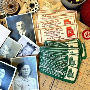 Vintage 1920s Rare Cameras Developing And Printing Gummed Labels