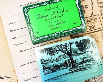 Vintage Funeral & Undertaker Mortician Ephemera, Capilla Funeraria Vintage, Funeraria Ephemera