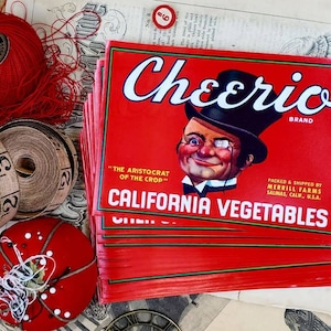 1950s Cheerio California Labels