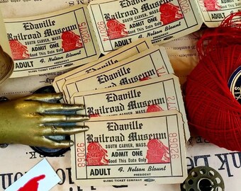 1940er Jahre Edaville Museums-Eintrittskarten