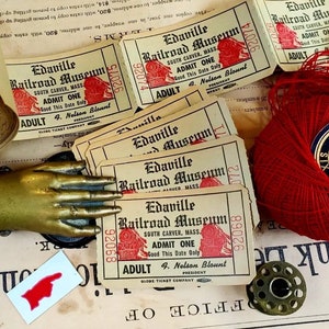 1940er Jahre Edaville Museums-Eintrittskarten
