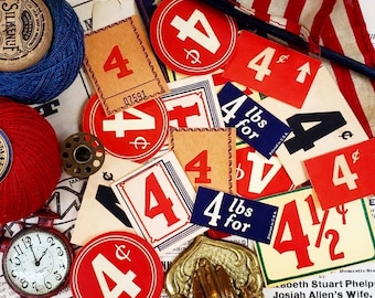 Assortimento di etichette e cartellini da 4 centesimi (riproduzioni laser di alta qualità da 15 pezzi)