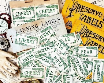 Vintage Food Canning Gummed Labels