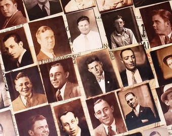 30 Piece Gentlemen Portrait Pictures (High-Quality Laser Reproductions)