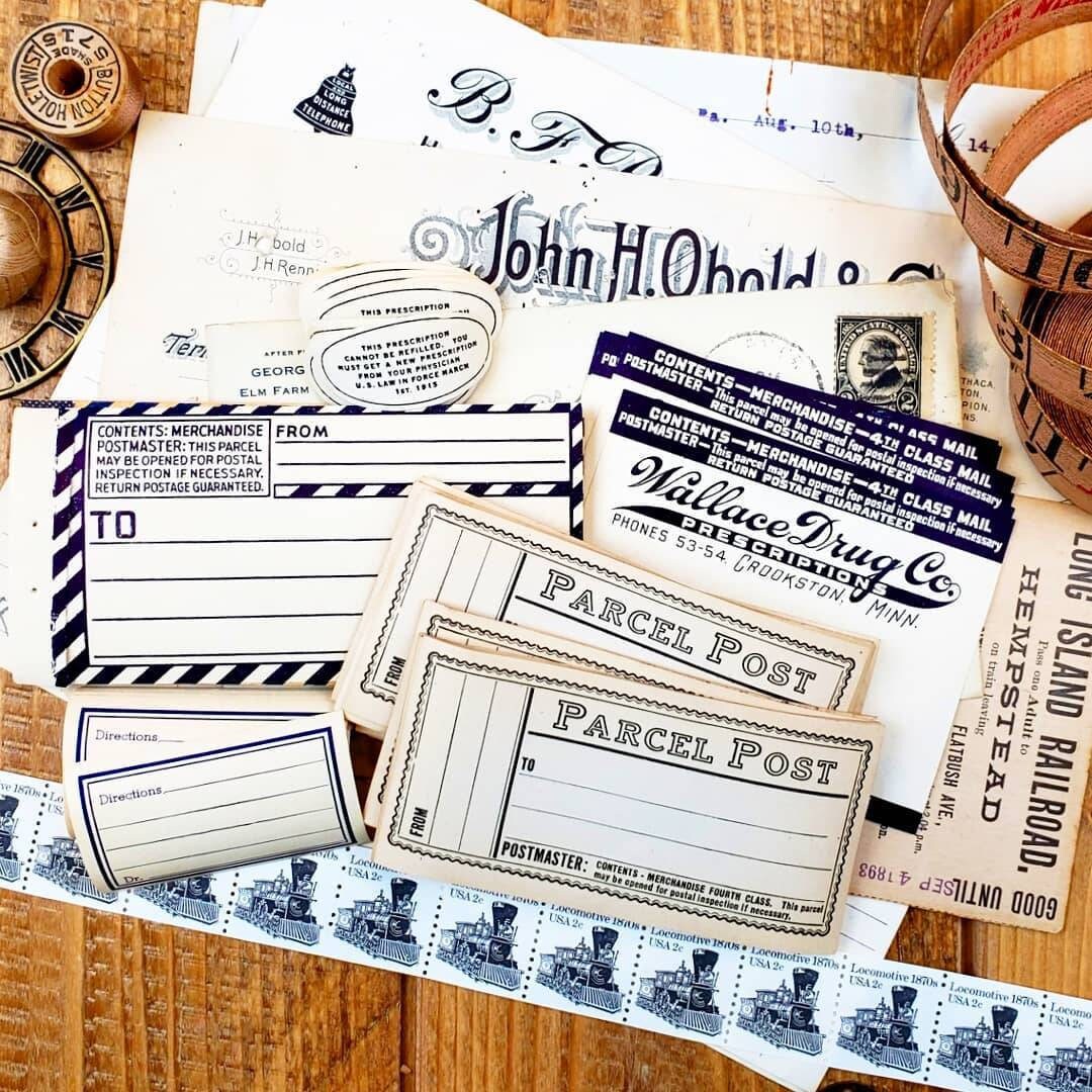 Black Shipping Labels 8 Pieces Etsy UK