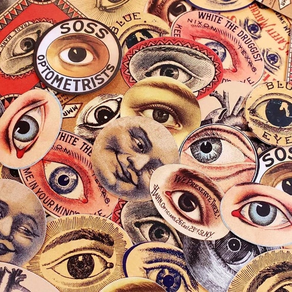 Vintage Augen Stanzteile Sortiment (18-teilig) Laser