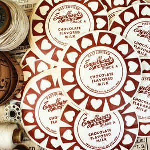 Vintage 1930s Engelhardt&#39;s Dairy Caps