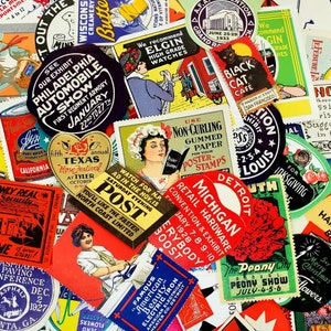 Vintage Werbeplakat gummierte Briefmarken