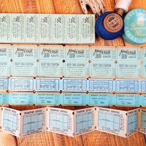 Vintage Greenish Blue Aqua Tickets