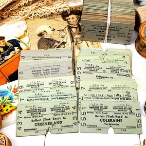 1960s Vintage Pastel Green Tickets