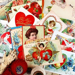 Cartes postales vintage de Saint-Valentin