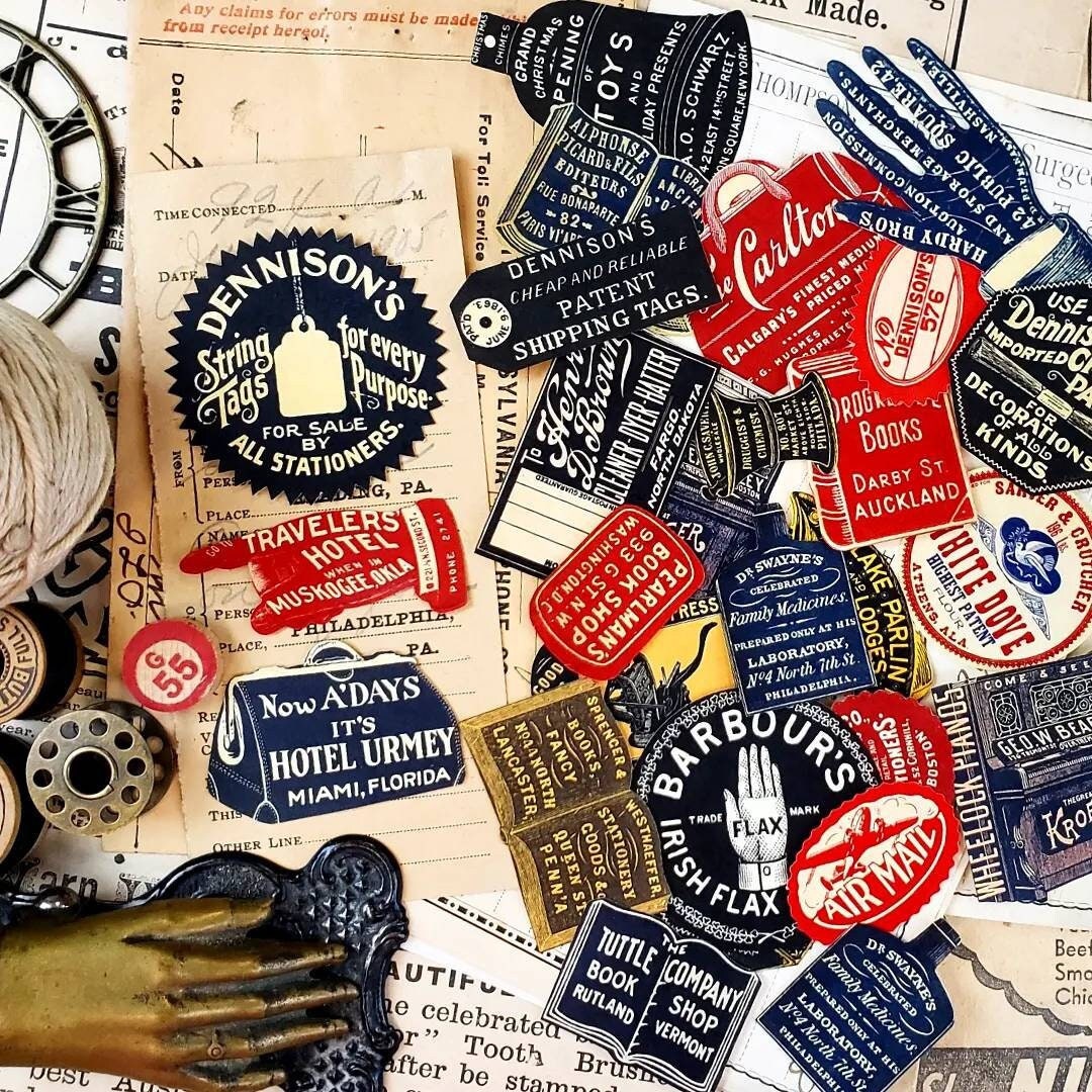 25 Piece Advertising Labels High-quality Laser Reproductions Not Gummed ...