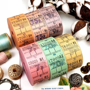 Vintage Ice Cream Colors Ticket Set