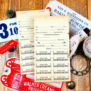 1940s MILK TICKET SHEETS