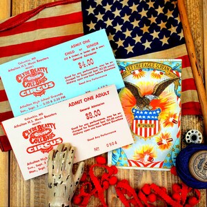 Vintage Clyde Beatty Circus Kaartjes