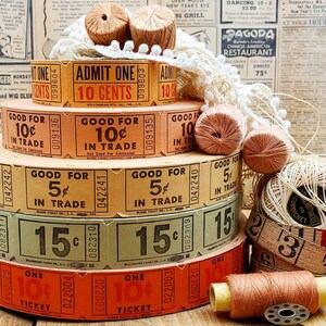Vintage Fall Colors Ticket Set