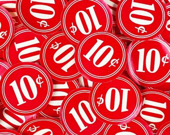Etichette vintage da 10 centesimi (non gommate)