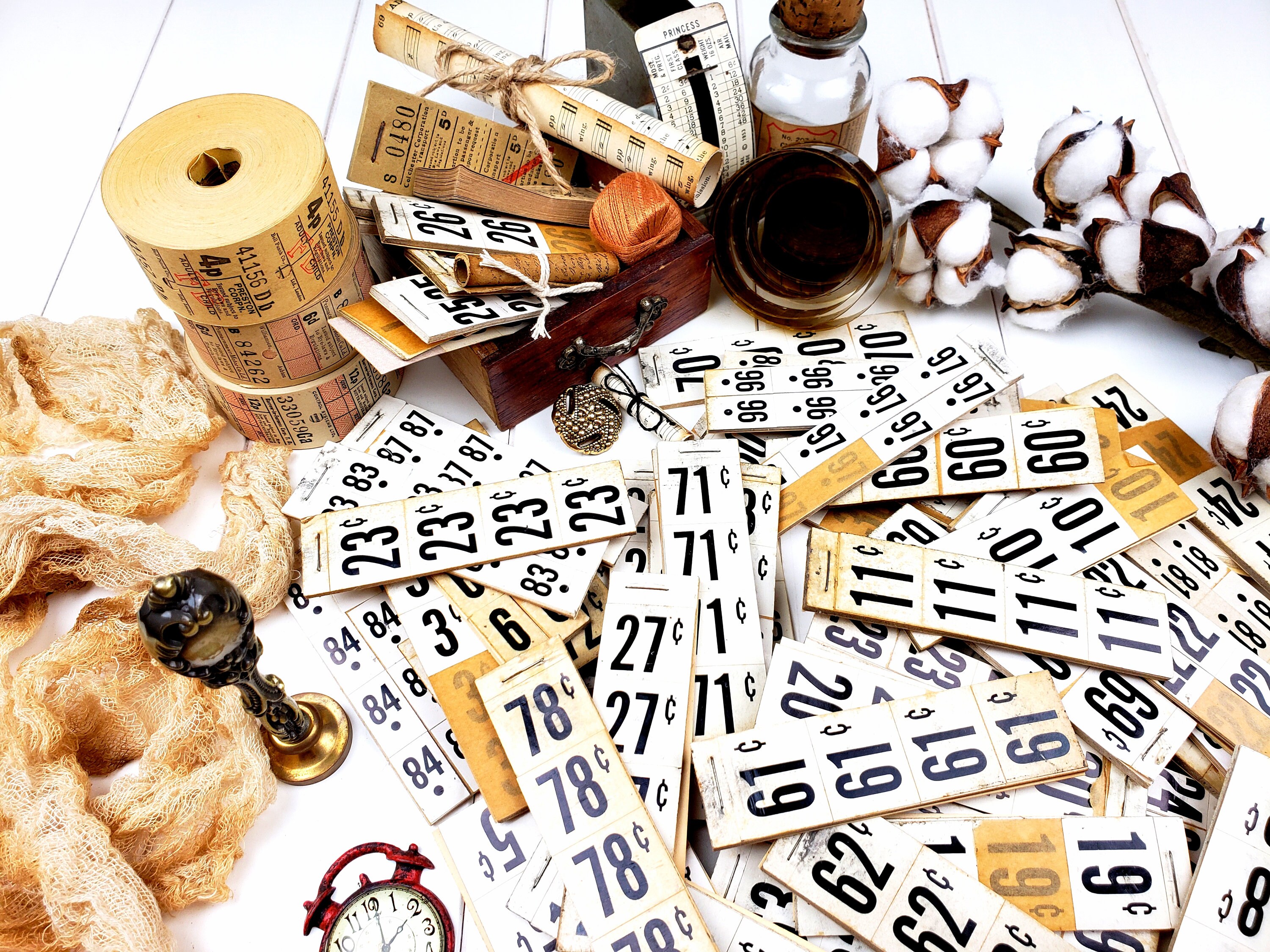 40 Pc Vintage Price Tag Stickers / Vintage Price Tags Etsy