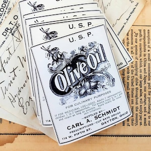 Vintage Olive Oil Labels