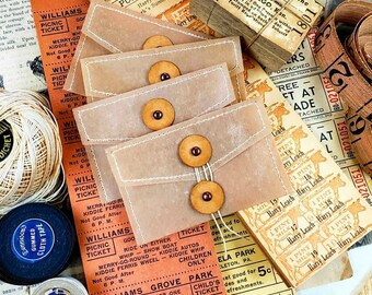 10 Piece Neutral Tickets + Handmade Envelope
