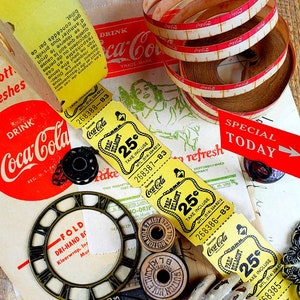 Vintage französische Coca Cola Eintrittskarten