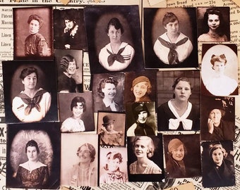 20 Piece Ladies Portrait Pictures (High-Quality Laser Reproductions)