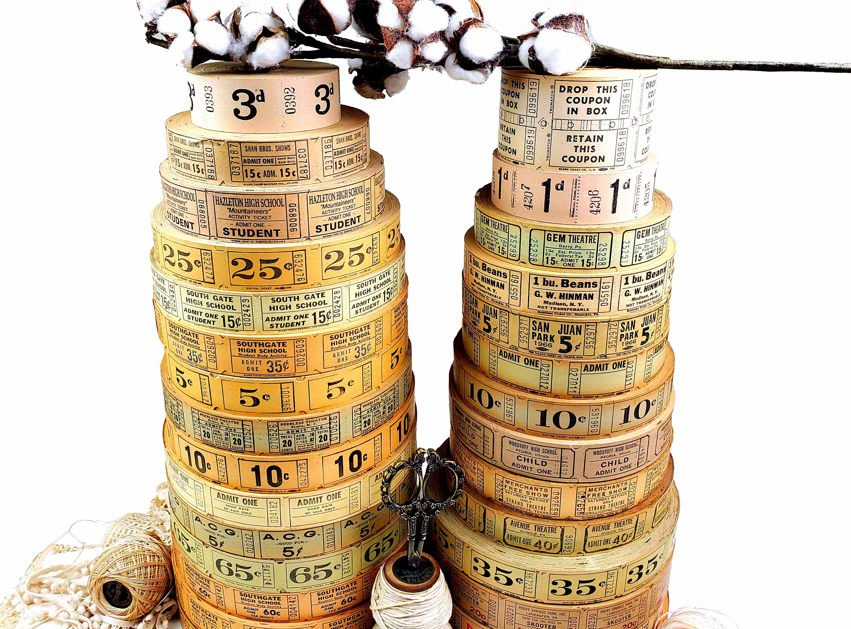 無料クーポン配布 アプリ Ticket Rolls Beige Collection Etsy - コレクション