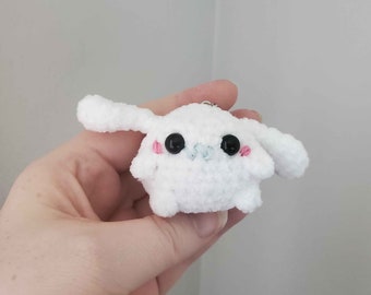 Chubby Cinnamaroll, Cinnamaroll Keychain, Amigurumi Keychain, Crochet Plushie, Crochet Keychain, Handmade Keychain, Handmade Plushie, Cinna