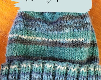 Patrón de tejer gorro de bebé, patrón de punto para bebés, patrón de gorro de bebé de punto, tamaño 0-6 meses, patrón de tejer PDF, DESCARGA DIGITAL