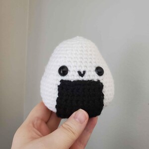 Onigiri Amigurumi, Rice Ball Amigurumi, Kawaii Amigurumi, Handmade Crochet Plush, Food Plush, Food Amigurumi, Crochet Plushie, Amigurumi