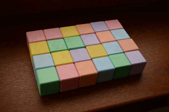 pastel wooden blocks