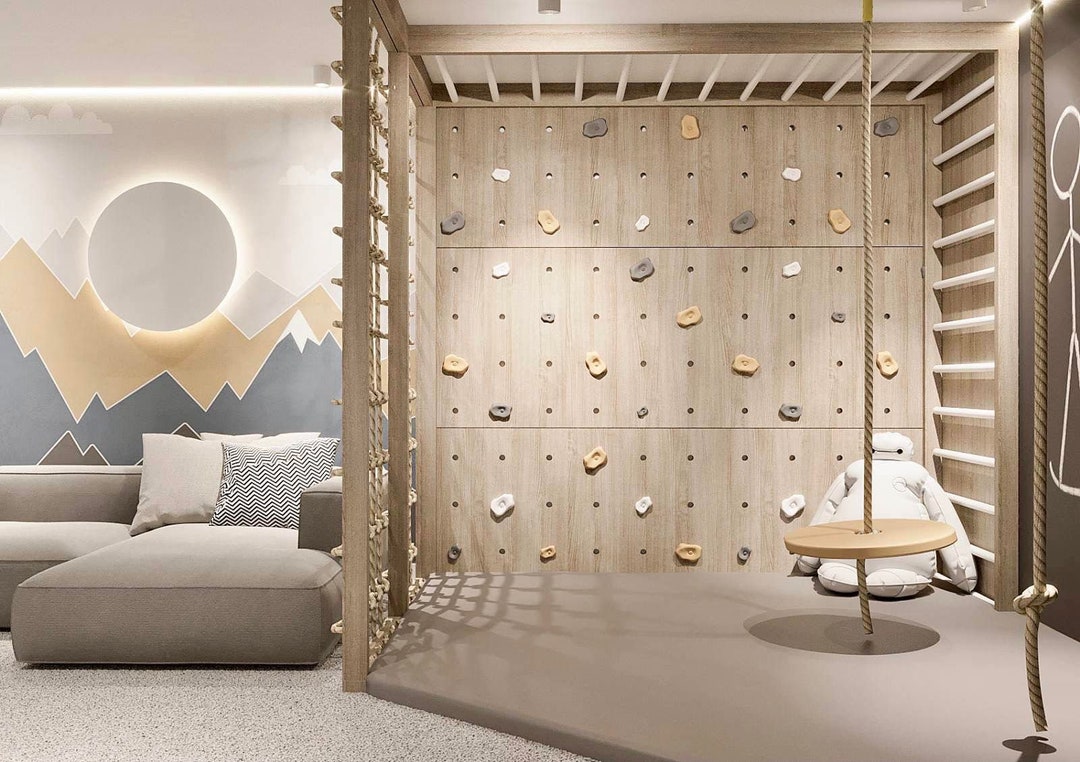 Custom Designed Indoor Playground, Climbing Wall, Climbing Net, Wall