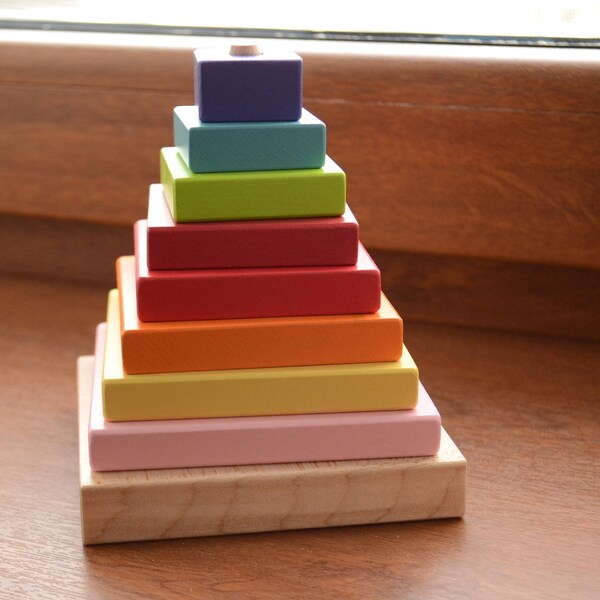 Wooden Stacking Toys Etsy