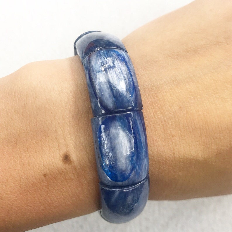 Kyanite Root Chakra Bracelet Grounding Protection Meditation Bracelet Yoga Jewelry