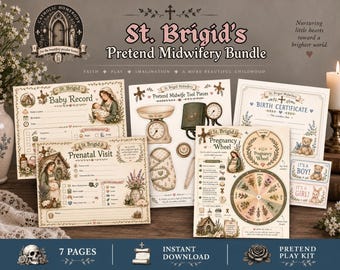St. Brigid Pretend Midwifery Bundle | Catholic Play Kit (Digital Download)