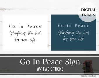 Go In Peace sign | DIGITAL Catholic art prints
