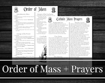 Catholic Order of Mass and Prayers Printable