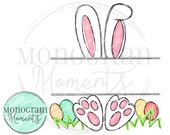 Watercolor Easter PNG - Outlined Easter Bunny Clipart for Digital Download, Sublimation, and Printables