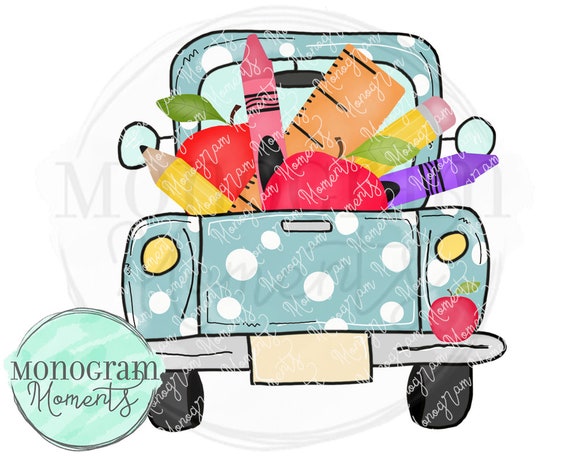 Watercolor Back To School Png Watercolor School Dump Truck Etsy Watercolor Back To School Png Watercolor School Dump Truck Etsy