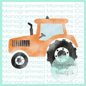 Watercolor Tractor PNG/ Tractor Sublimation Design/Boys Sublimation Tractor PNG