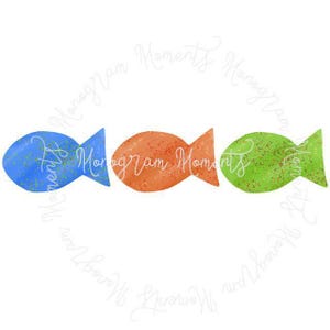 Watercolor Summer PNG -  Watercolor Fish Clipart for Digital Download, Sublimation, and Printables