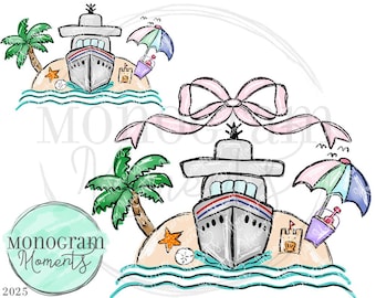 Girls cruise design PNG - girls cruise scene design, girls vacation png, girls summer cruise sublimation png